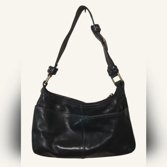 Coach Bleecker Tattersall Black Leather Hobo Bag/Satchel - Picture 3 of 7